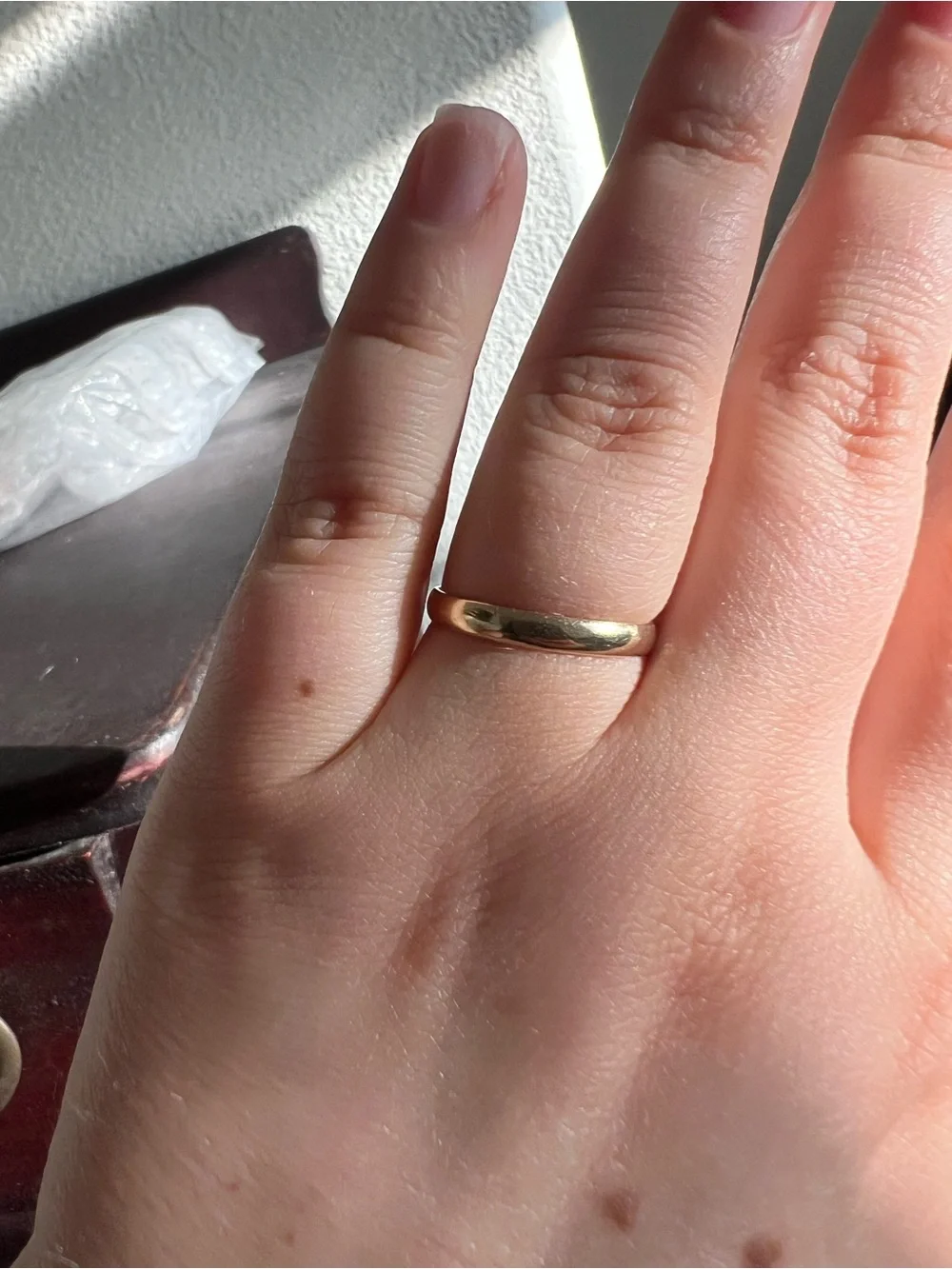 10k solid gold rope twist stacker ring